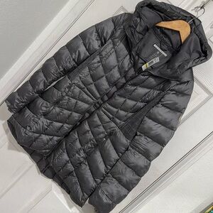 New Bernardo Glue Seamed Puffer Jacket Gray For Women Size Medium